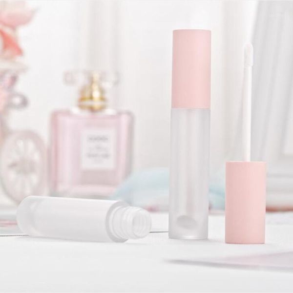 

storage bottles & jars wholesale 5ml empty pink lipgloss bottle tube containers lip gloss glaze liquid lipstick package tubes