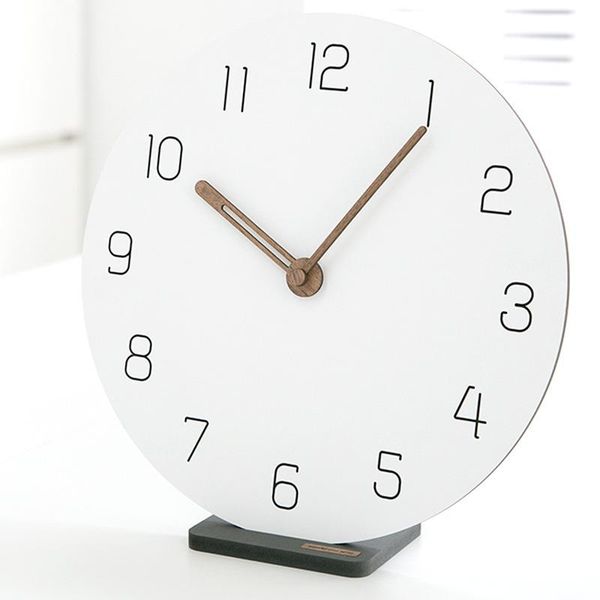 

desk & table clocks simple wood modern design office clock digital nordic silent creative living room reloj mesa bw50zz