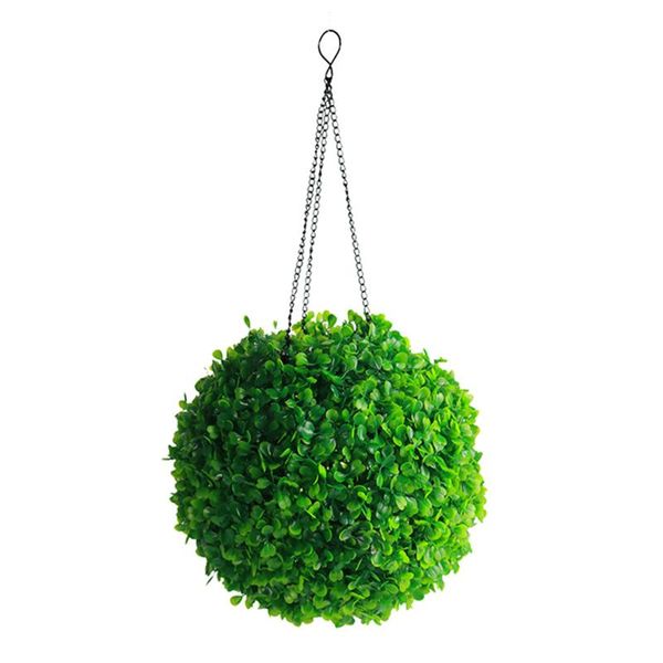 

solar lamps simulation grass ball light led plastic hanging for home courtyard decoration outdoor lighting