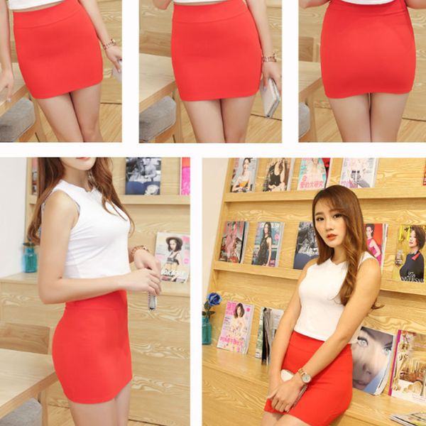 

mini skirt female 2021 summer casual bag hip tight fashion office professional skirts red and black