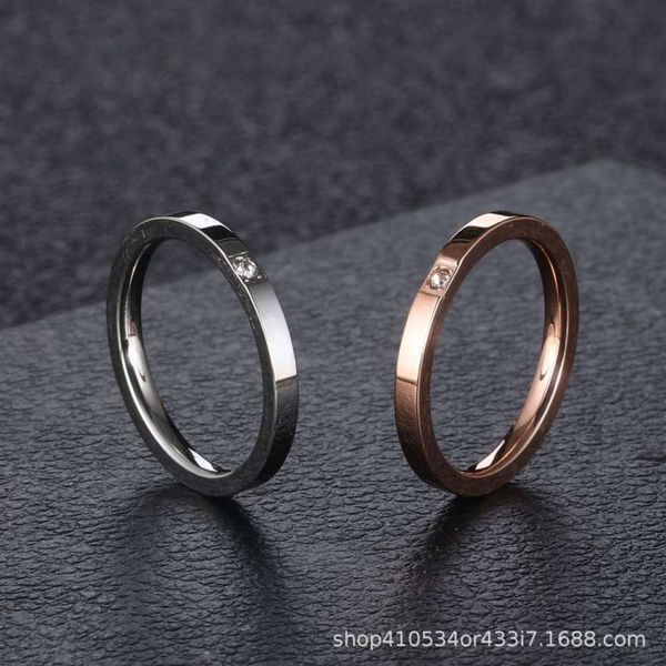 

female stainless titanium steel jewelry new fashion ring, Black
