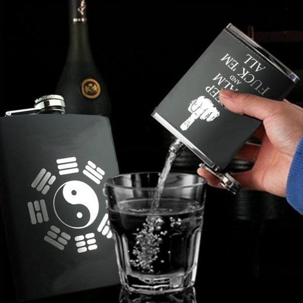 

hip flasks 8oz men's portable stainless steel flask whiskey fluid spirits container