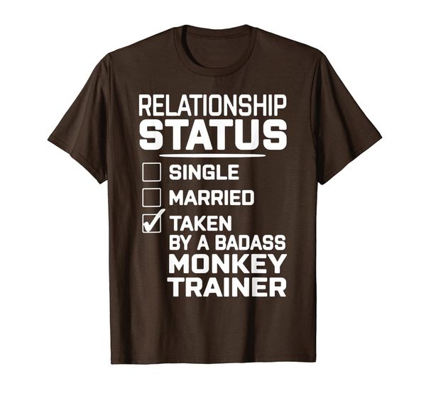 

monkey trainer - relationship status t-shirt, White;black
