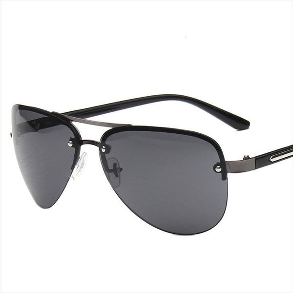 

style rimless mens sunglasses trend sun glasses retro big frame eyewear for men, White;black