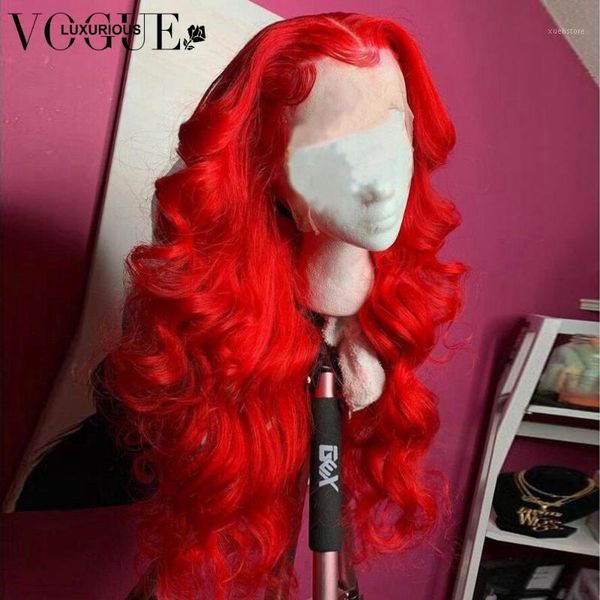 

density blue body wave lace front wig with baby hair brazilian remy glueless 13x4 red human wigs for women1, Black;brown