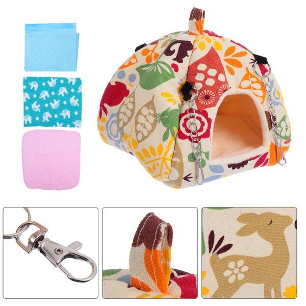 

small animal supplies guinea pig bed cave cozy hamster house winter pet nest accessories