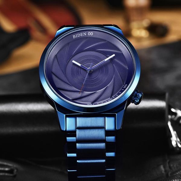

wristwatches biden watches men stainless steel ultra thin classic quartz men's wrist watch relogio masculino, Slivery;brown