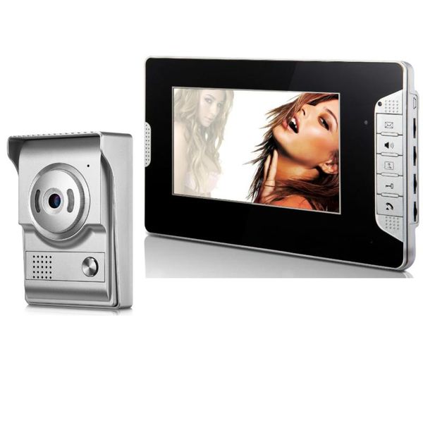 

video door phones phone doorbell wired intercom system 7-inch color monitor and hd camera with release