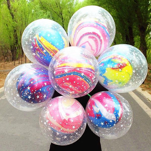 

party decoration 10pcs double layer stars agate balloon wedding ballon happy birthday baby shower kids supplie