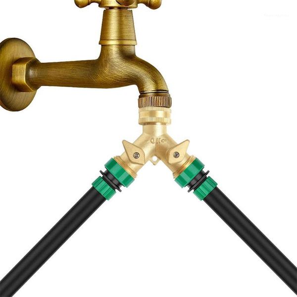 

watering equipments y garden hose connector brass splitter y-type distributor for outdoor tap and faucet1