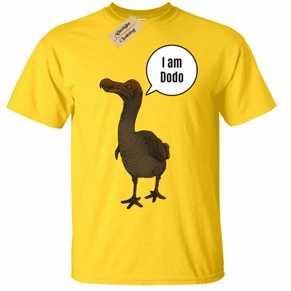 

i am dodo bird man shirt, White;black