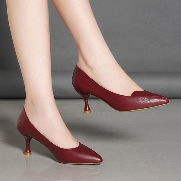 

spring ol office lady shoes women high heels dress shoes pointed toe boat shoes black spike ladies zapatos mujer 9039n