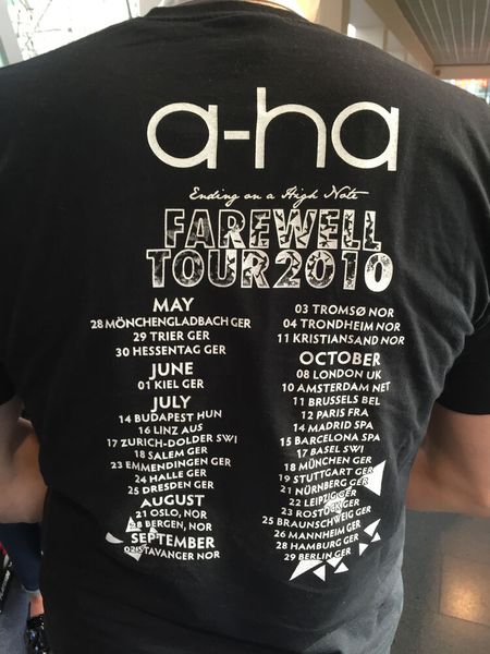 

a-ha farewell tour 2010 shirt a-ha tour t-shirt black size s-5xl, White;black