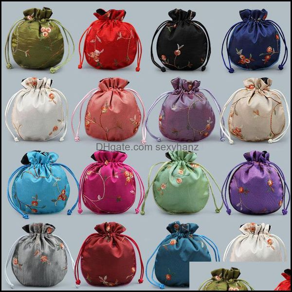 

jewelry pouches, bags packaging & display 11*13 embroidery brocade bag circar fruit walnut gift beads pouches dstring exquisite 1 8kl q2 dro, Pink;blue