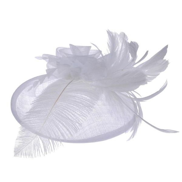 

stingy brim hats fashion women fascinator mesh hat ribbons and feathers wedding party net yarn bridal headgear, Blue;gray