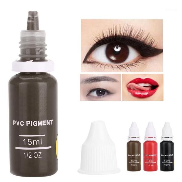 

15ml 4 colors tattoo pigment ink eyebrow lip eyeline microblading coloring cream for permanent body paint makeuptool1