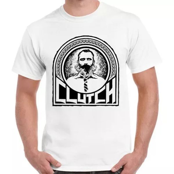 

clutch burning beard hard rock metal retro t shirt 1919, White;black