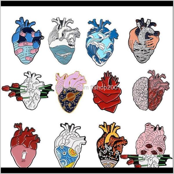

pins brooch brooches enamel lapel human organ heart fashion jewelry gift 370207 zc3tr 1azk0, Gray
