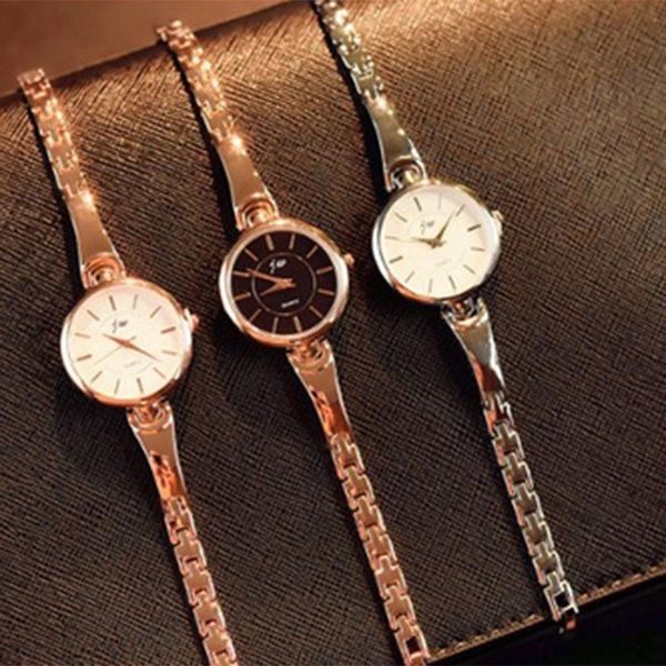 

wristwatches 1 pcs women lady student wrist quartz watch alloy strap round dial fashion for business party nin668, Slivery;brown