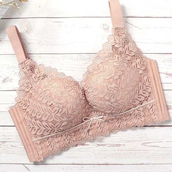 

gn81 comfortable sliding cup adjustable knitted women's women's underwear breast small chest lacegathered comfortable sliding cup, Red;black