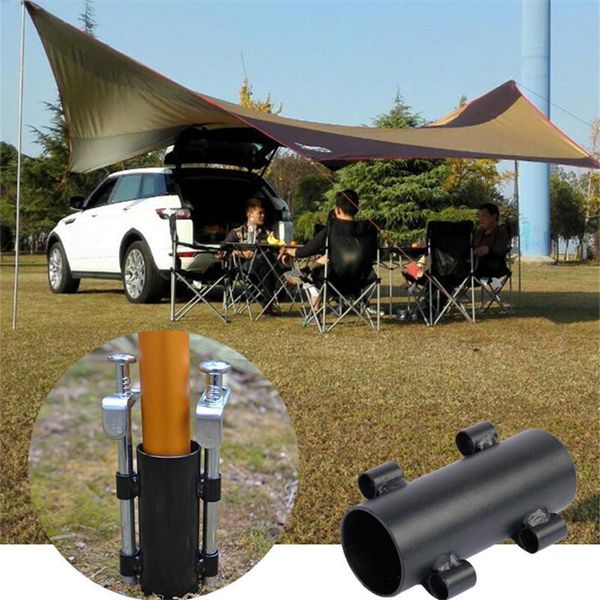 

camp furniture 2/4pcs tent rods with nails awning rod holder outdoor camping canopy iron windproof accessories