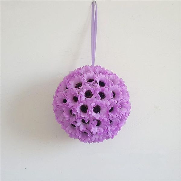 

decorative flowers & wreaths artificial silk sunflower kissing ball with ribbon flower pomander bouquet balls for home kindergarten hanging
