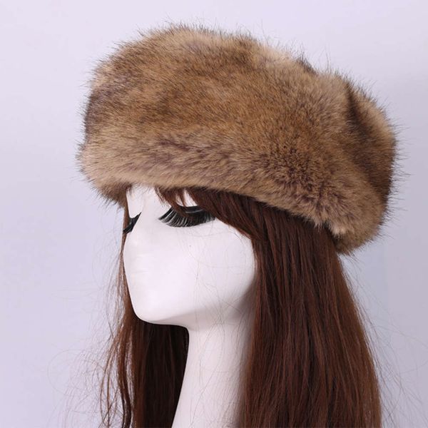 

new fur fox cover women's fashion black mongolian empty hat head hair ring, Blue;gray