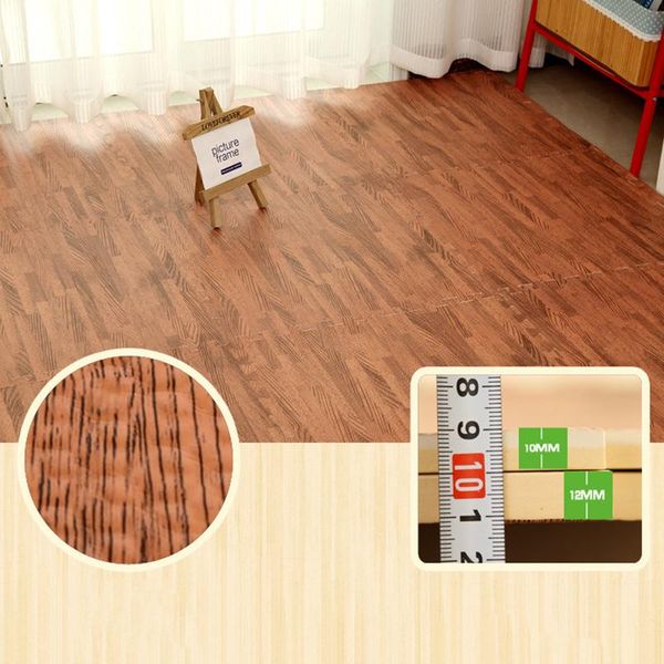 

carpets foam play puzzle mats wood grain soft non-slip diy toy floor reduce noise ki