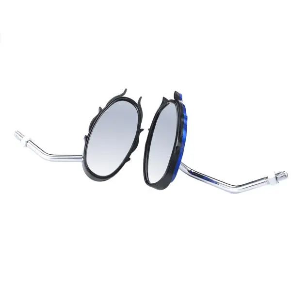 

8mm 10mm motorcycle flame rear view mirrors for honda/suzuki - gold 8mm
