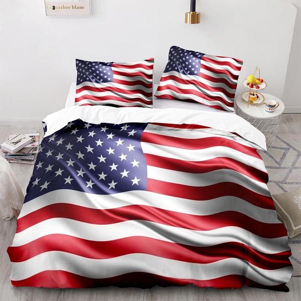 

bedding sets usa flag set single twin full  king size united states bed american children's kid bedroom duvetcover 01