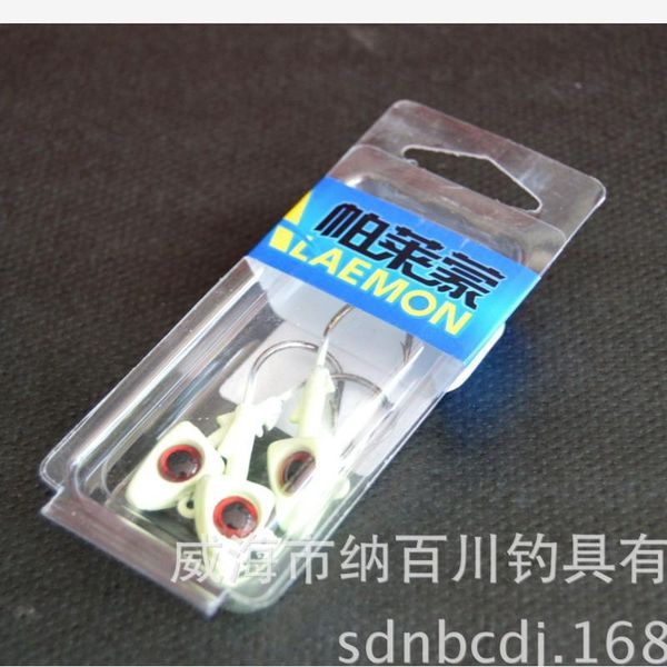 

fishing hooks xiaofuyu fish-shaped lead hook 10g 2/0 three colors boxes of luya shaped luminous
