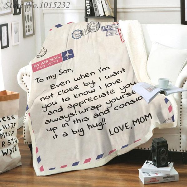 

blankets letter letters express love blanket 3d print sherpa on bed home textiles dreamlike style gift 05