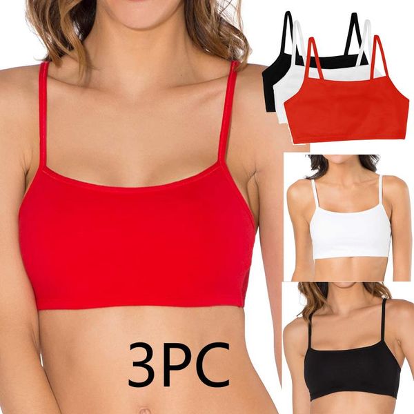 

fashion women bra gym yoga sport fitness running chest pad underwear ladies sleeveless tank sports bras 3pcs clothing, White;black