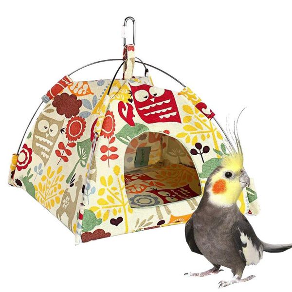 

bird's nest bird hanging cave cage parrot hammock lodge pet tent nests bed soft pad supplies cages