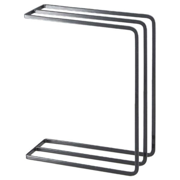 

bathroom shelves towel rack stand tanding 3 tier vertical iron rag storage kitchen supply home tableware dish cloth holders(black