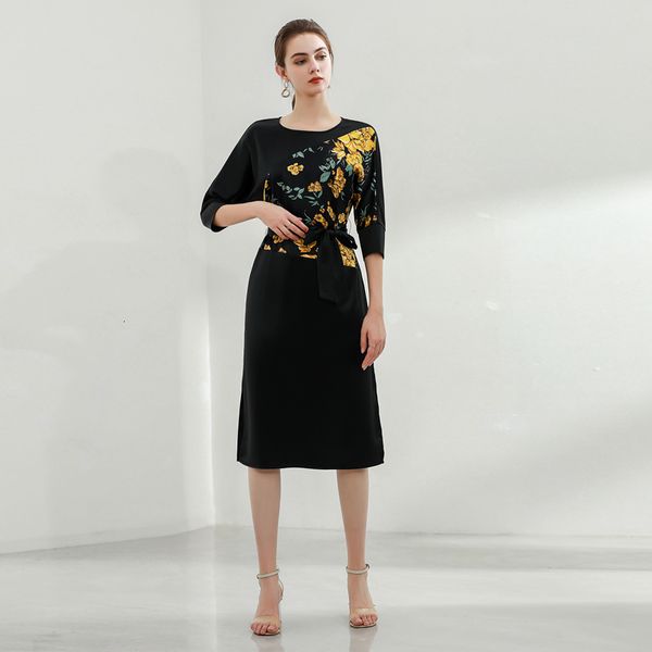

spring designer summer fashion fine vintage elegant cut flowers dress, Black;gray