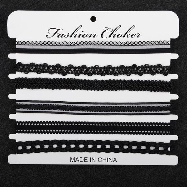 

6pcs/set goth simple friendship woven clavicle chain women fashion temperament birthday gift jewelry pendant necklaces, Silver