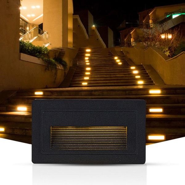 

step light indoor outdoor stair lamp waterproof staircase footligh for garden yard walkway ladder corridor wall lighting lamps