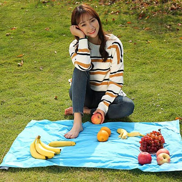 

folding mini beach mat outdoor camping picnic blanket multifunction potable sand mattress sleeping waterproof dustproof pads