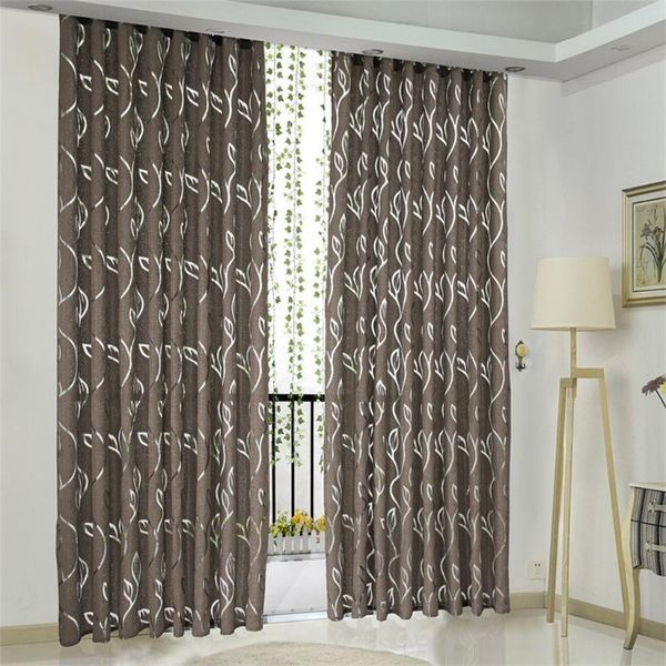 

full shading window drape curtain 100x130cm decorative vine leaf pattern blackout tube shower curatin valance & drapes