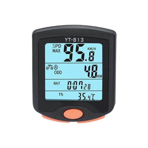 

bike computers bicycle wired/wireless satch large lcd panel with backlight waterproof computer speedometer odometer for 4-40inch bikes