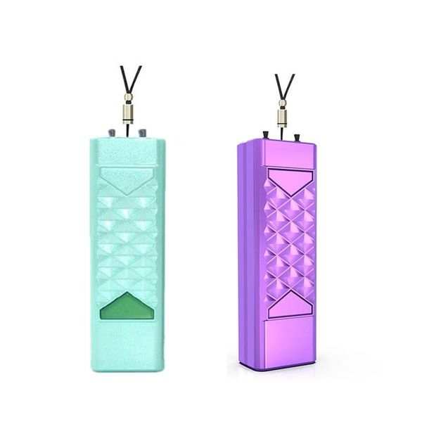 

air purifiers 2 set purifier necklace wearable mini portable freshner ionizer negative ion generator low noise, green & purple