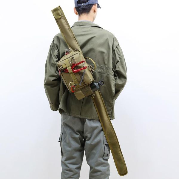 

fishing accessories multifunctional tackle bags single shoulder crossbody bag waist pack fish lures gear utility storage rod