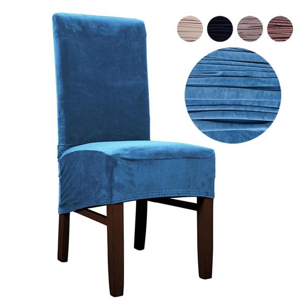 

1/4/6pcs velvet chair cover big version of seat for covers chairs spandex elastic room dining soft