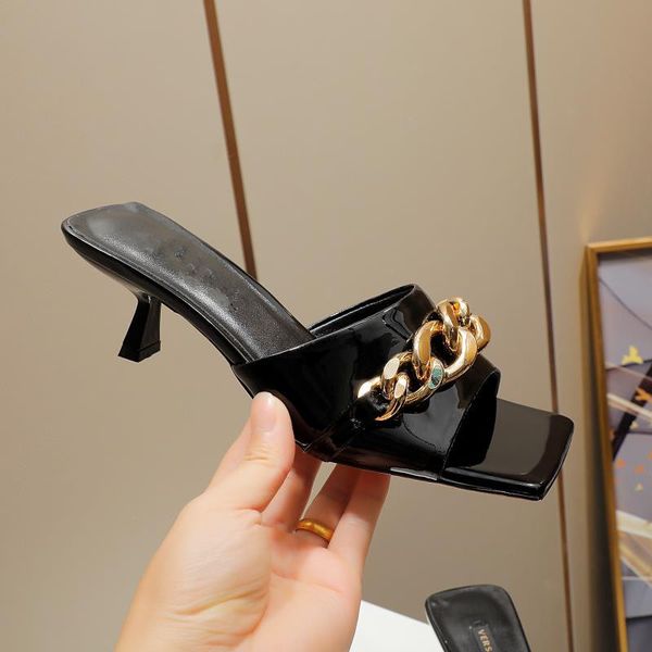 

70% off wholesale flip-flops women slides sandal summer leather slides flats letter sandals beach flip flops ladies comfort walking shoes wi, Black