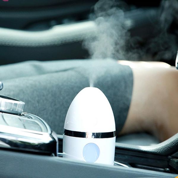

fragrance lamps 135ml mini usb air humidifier rocket shape with 7 color changing night light mist maker for home office cars
