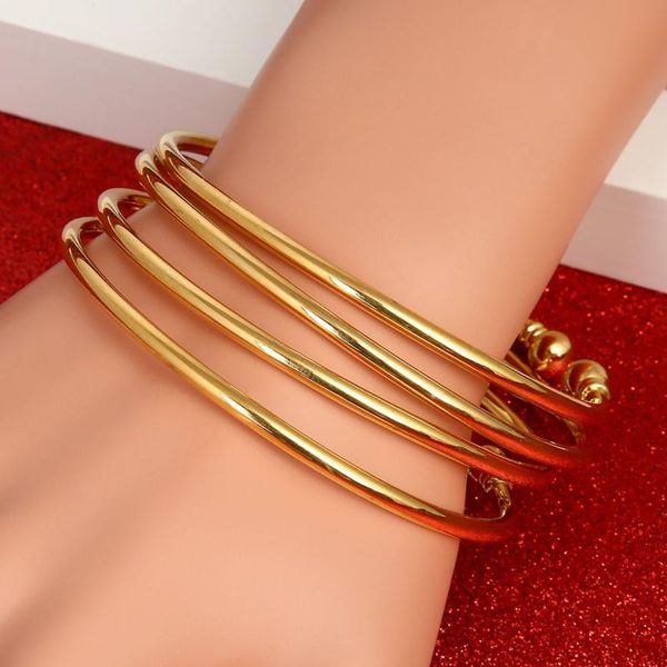 

wholesale big size gold dubai bangles color ethiopian india bangle bracelet african women jewelry, Black