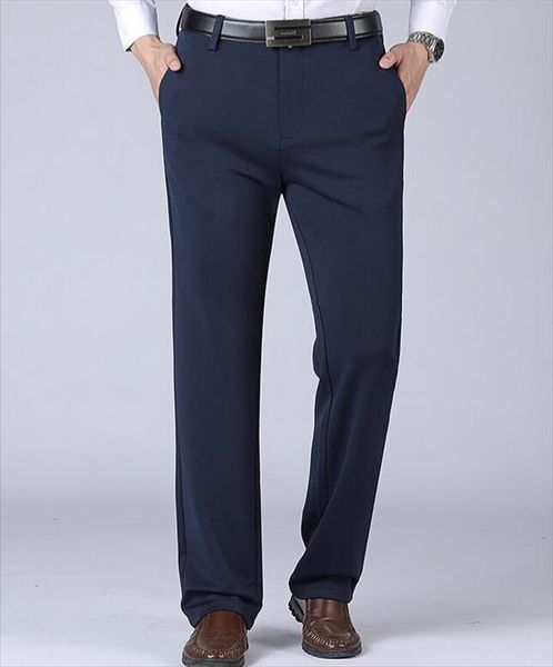 

autumn and winter thick stretch women pant straight loose formal casual suit, Black