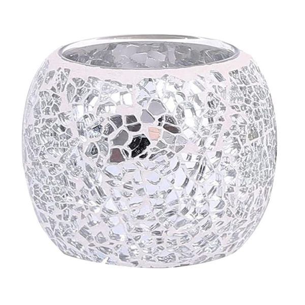 

fragrance lamps mosaic pattern glass candle holder simple stand decor