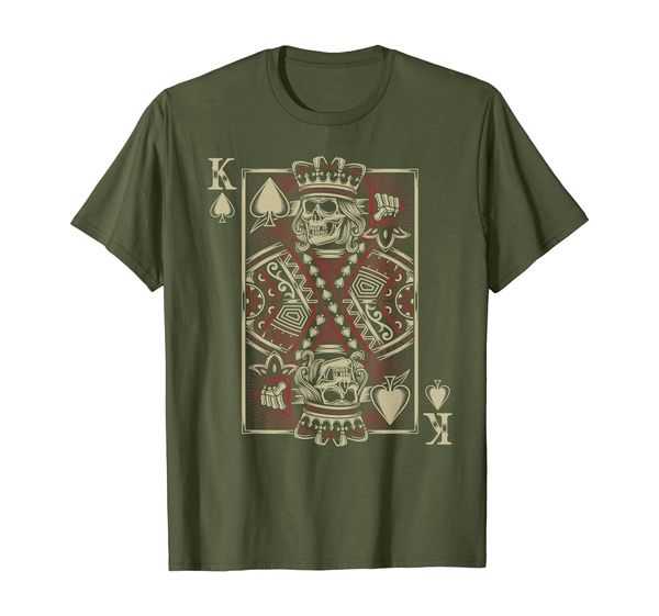 

Skull Motorcycle Shirt Biker King of Spades Card Game Poker, Mainly pictures
